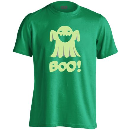 Boo! halloween férfi póló (zöld)