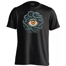 Medusa lát halloweeni férfi póló (fekete)