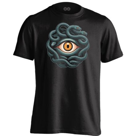 Medusa lát halloweeni férfi póló (fekete)