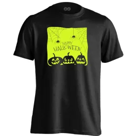 Pók-Hallo halloween férfi póló (fekete)