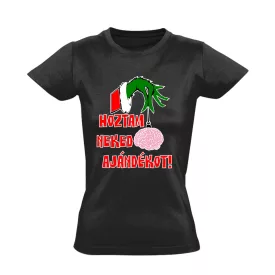 Hoztam neked ajándékot női póló (fekete)