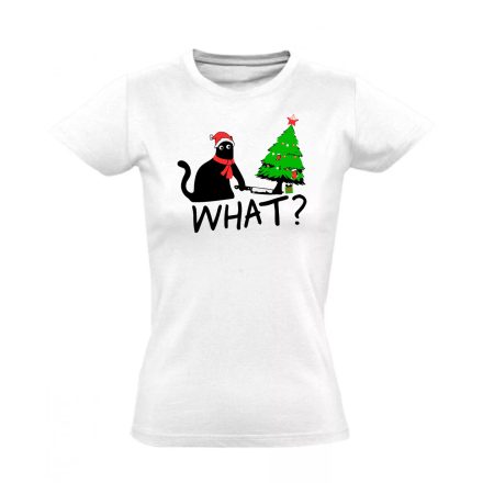 Ezaz Karácsony! karácsonyi női póló (fehér)