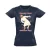 Nyomjad Jézus! karácsonyi női póló (tengerészkék)