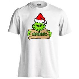 Apagrincs karácsonyi férfi póló (fehér) akciós póló - XL   Apagrincs karácsonyi férfi póló (fehér) akciós póló - XL