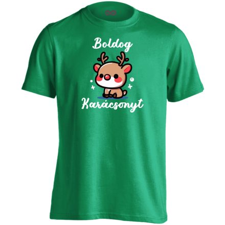 Baby Rudolf karácsonyi férfi póló (zöld)