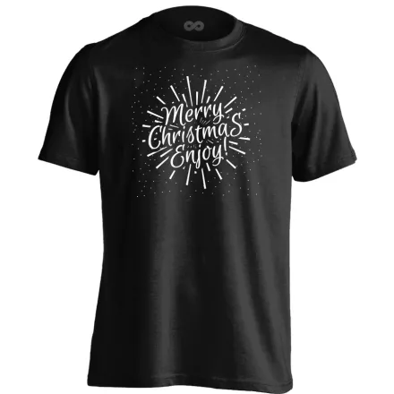 Enjoy Christmas karácsonyi férfi póló (fekete)