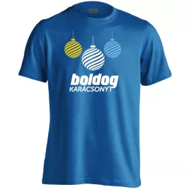 GömbÖröm karácsonyi férfi póló (kék)