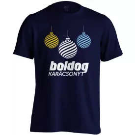   GömbÖröm karácsonyi férfi póló (tengerészkék) - akciós póló - M