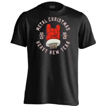 MetalChristmas karácsonyi férfi póló (fekete)