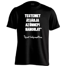 ÜnnepiHangulat karácsonyi férfi póló (fekete)