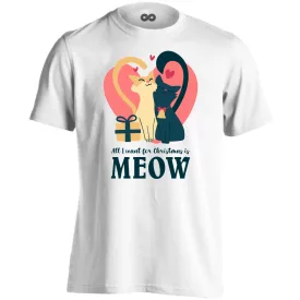   All I want for Christmas is MEOW karácsonyi férfi póló (fehér)