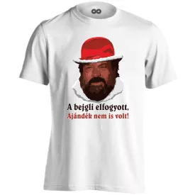 A bejgli elfogyott karácsonyi férfi póló (fehér)