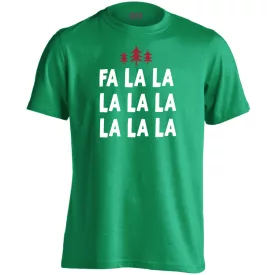 FA LA LA LA karácsonyi férfi póló (zöld)