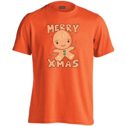 Mézeskalácsos karácsonyi gyerek póló(narancssárga)