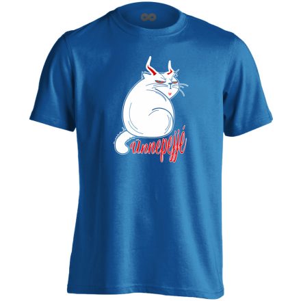 Portré "ünnepejjé" karácsonyi krampusz macskás gyerek póló(kék)
