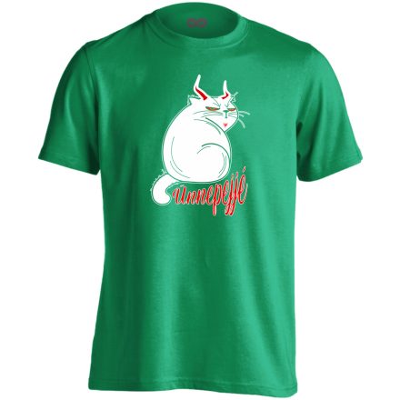 Portré "ünnepejjé" karácsonyi krampusz macskás gyerek póló(zöld)