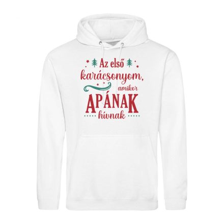 Az első karácsonyom, amikor Apának hívnak karácsonyi pulóver(sarki fehér)