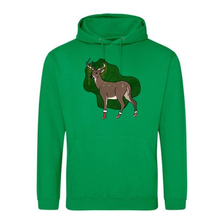 Szarvasos égő karácsonyi pulóver(kelly zöld)