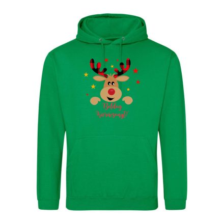 Cuki szarvas karácsonyi pulóver(kelly zöld)