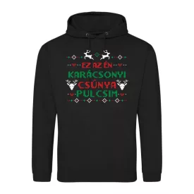 Csúnya pulcsi karácsonyi pulóver(jet fekete)
