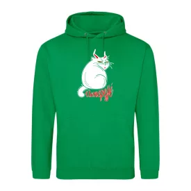   Portré "ünnepejjé" karácsonyi krampusz macskás pulóver(kelly zöld)