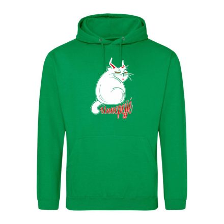 Portré "ünnepejjé" karácsonyi krampusz macskás pulóver(kelly zöld)
