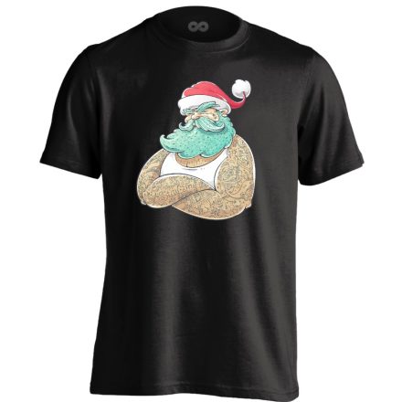 GanxtApó karácsonyi férfi póló (fekete)