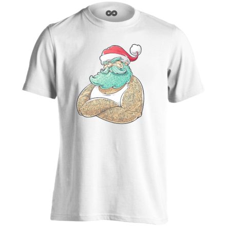 GanxtApó karácsonyi férfi póló (fehér)