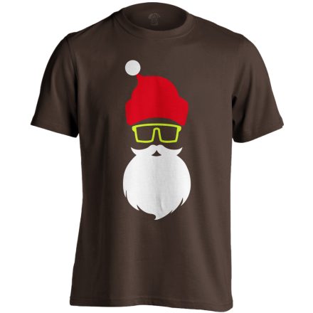miCOOLás karácsonyi férfi póló (csokoládébarna)