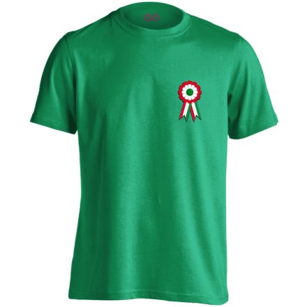 SzínMagyar március 15-i kokárdás férfi póló (zöld)