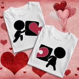 Páros puzzle love Valentin napi csomag (fehér termékek)