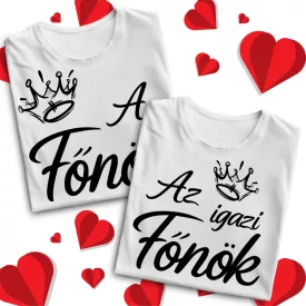   Páros A Főnök és Az Igazi Főnök Valentin napi csomag (fehér termékek)