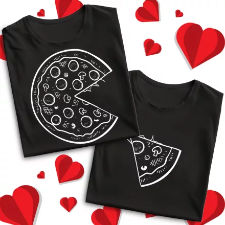 Páros Pizzaszeletek Valentin napi csomag (fekete termékek)