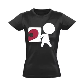 PuzzLove Lány női póló (fekete)