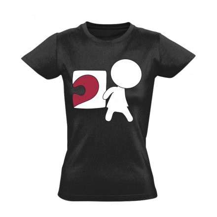 PuzzLove Lány női póló (fekete)