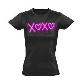 XOXO valentin napi női póló (fekete)