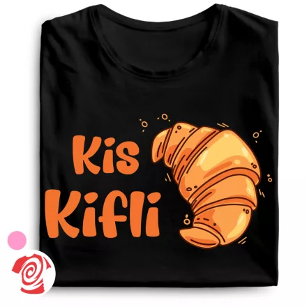 Kis és nagykifli valentin napi női póló (fekete)