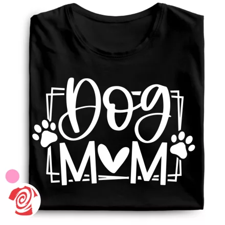 Dog parents valentin napi női póló (fekete)