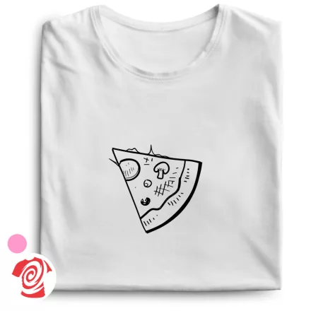 Pizzaszelet valentin napi női póló (fehér)