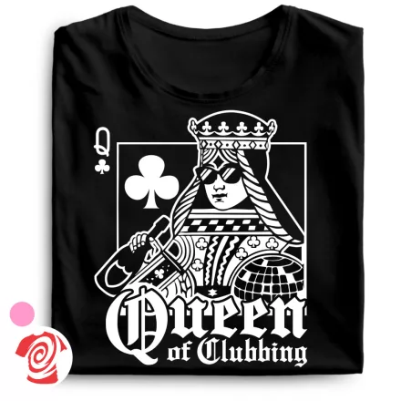 Klubbozós valentin napi női póló (fekete)