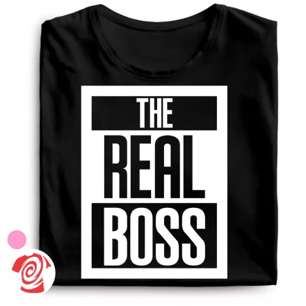 The real boss valentin napi női póló (fekete)