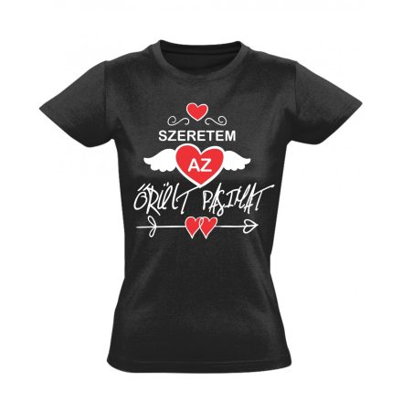 Őrült szerelem női póló (fekete)
