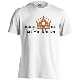 Házisárkány királya férfi póló (fehér)