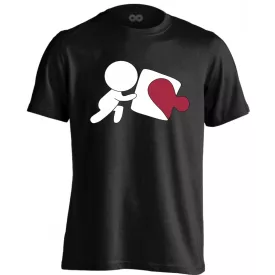 PuzzLove Fiú férfi póló (fekete)