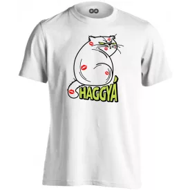 Csóközön Haggyá macska férfi póló (fehér)