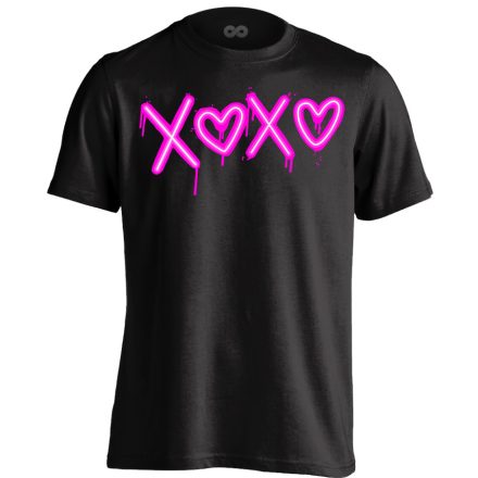 XOXO valentin napi férfi póló (fekete)