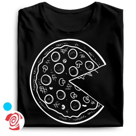 Pizzaszelet valentin napi férfi póló (fekete)