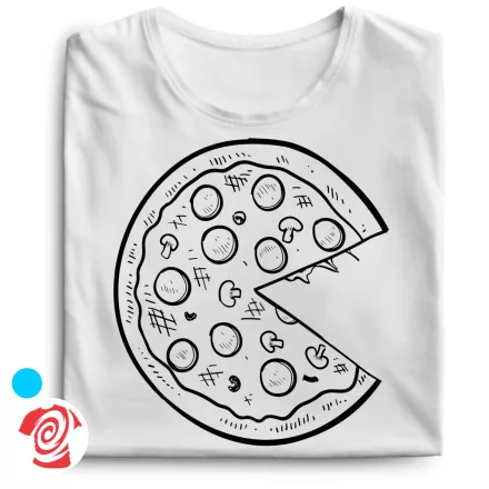 Pizzaszelet valentin napi férfi póló (fehér)