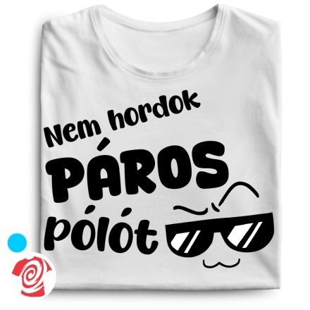 Páros póló vagy nem páros póló valentin napi férfi póló (fehér)