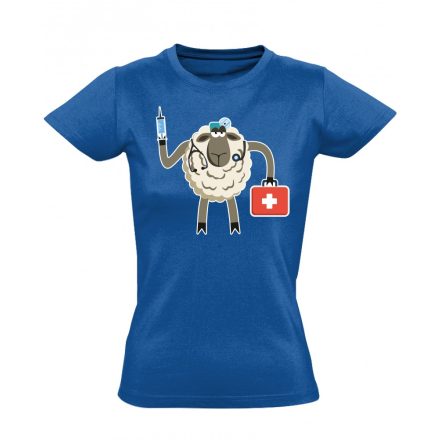 Dr. BariSzuri állatorvosi női póló (kék)